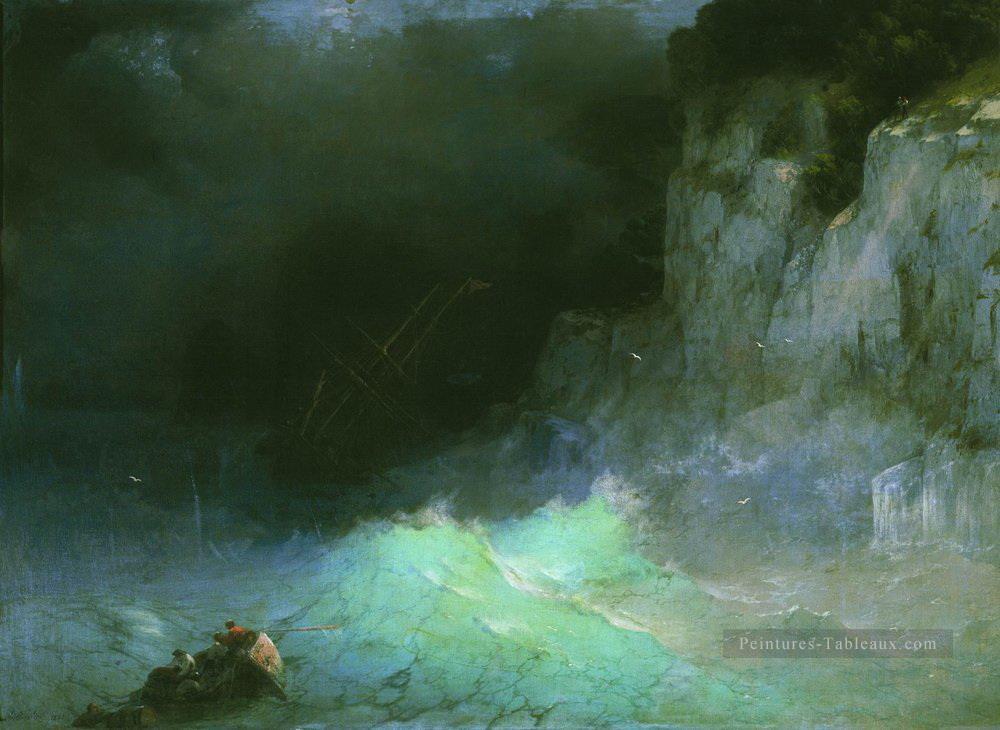 tempête 1861 Romantique Ivan Aivazovsky russe Peintures à l'huile